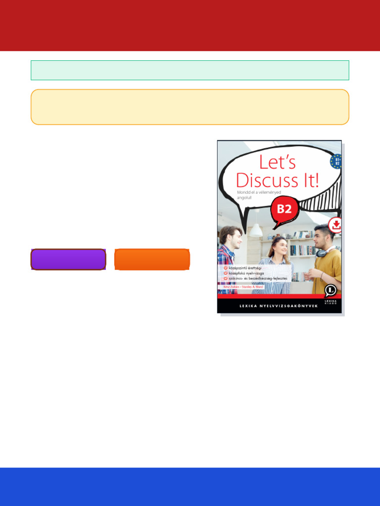 Download Let's Discuss It B2 Ebook | PDF