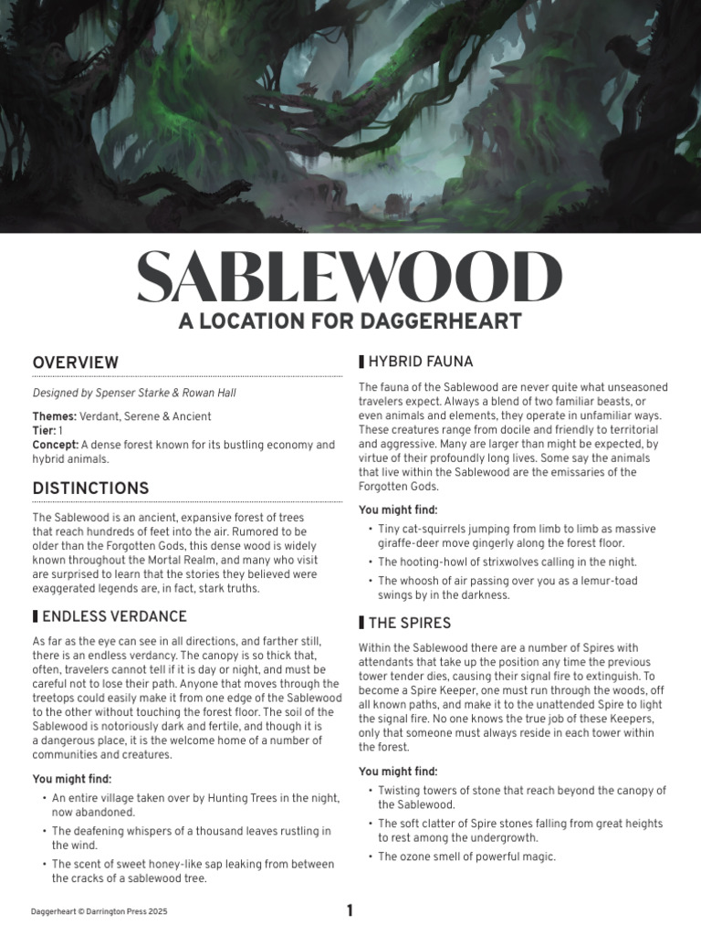 Sablewood: Enchanted Forest Guide | PDF | Trees
