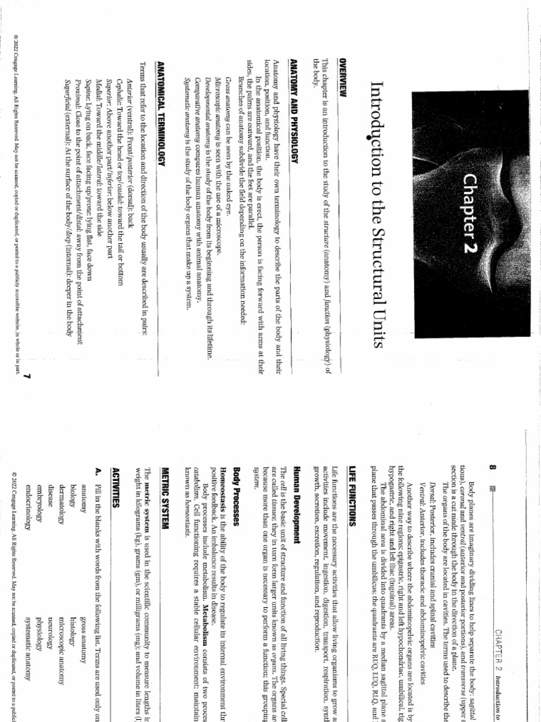 Edited - Unit 1 Introduction To Human Anatomy and Physiology: Chemistry ...