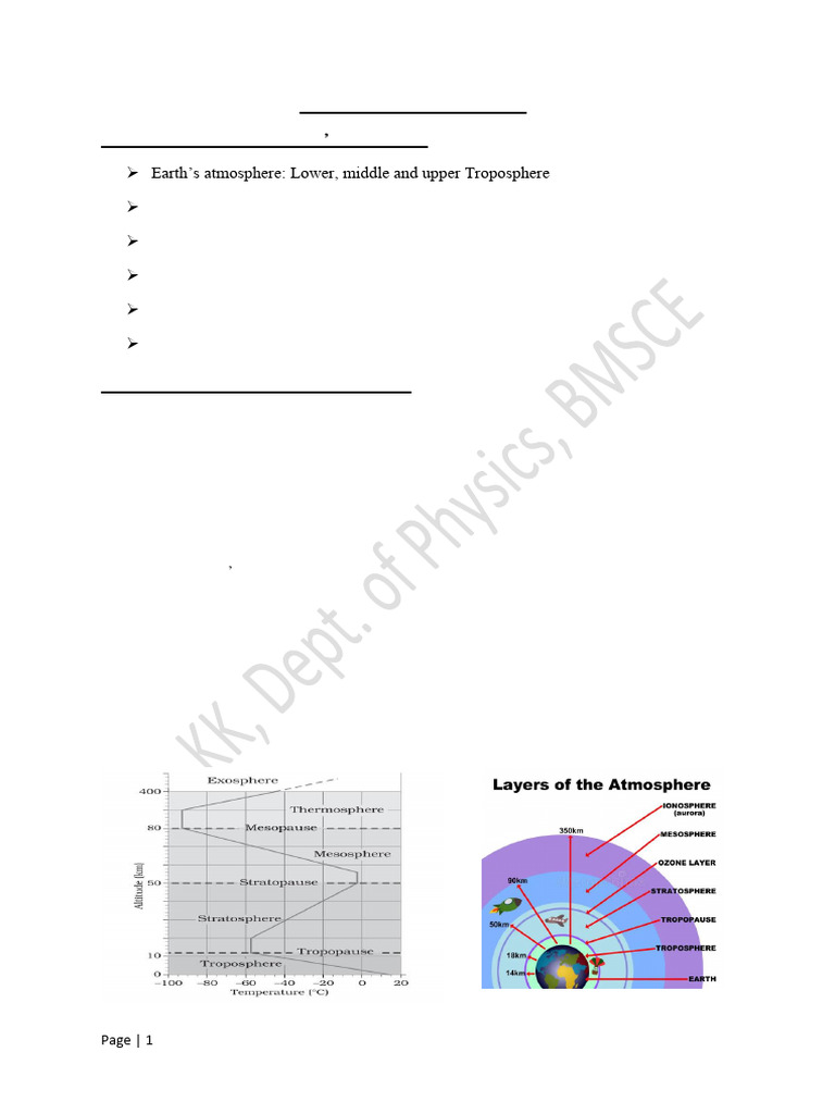 Earth's Atmospheric Layers Explained | PDF | Atmosphere Of Earth ...