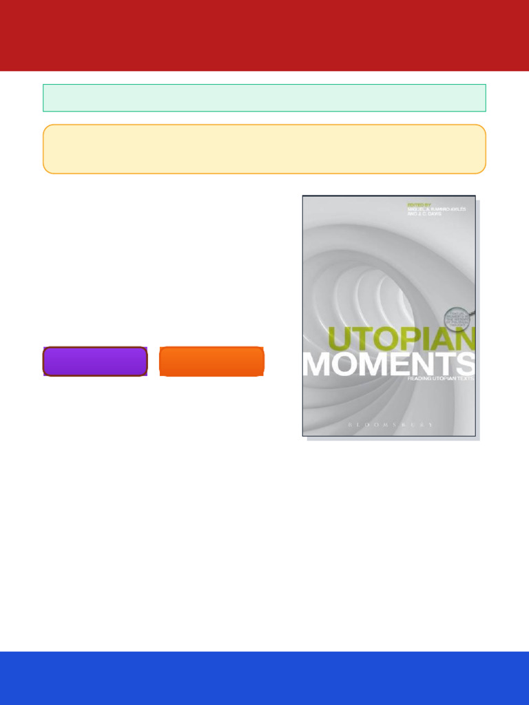 Utopian Moments Reading Utopian Texts 1st Edition J. C Davis & Miguel ...