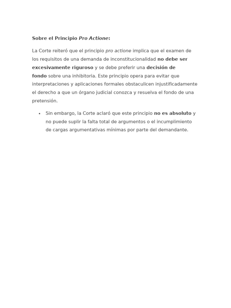 Principio Pro Actione | PDF