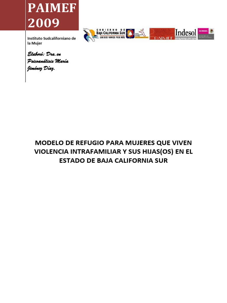 Modelo de Refugio para Mujeres | PDF | La violencia contra las mujeres ...