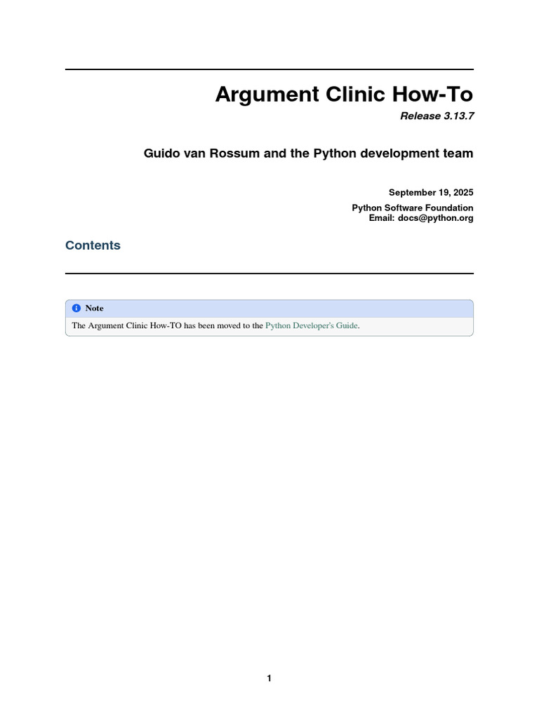Argument Clinic How-To Guide | PDF