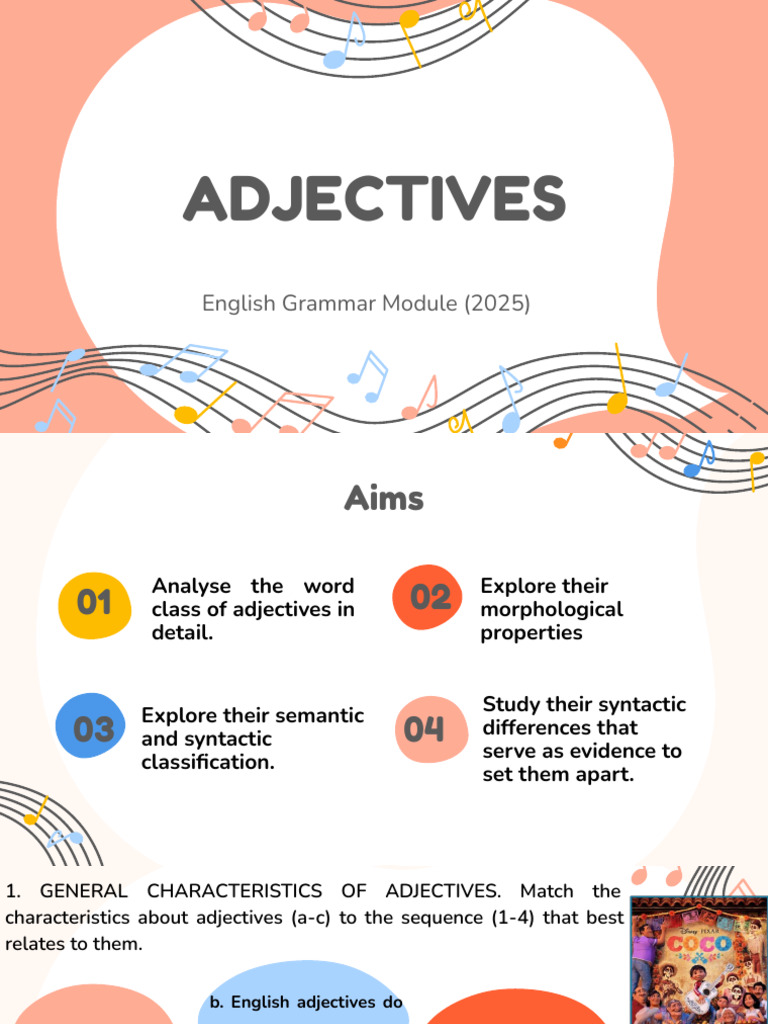 Adjectives: English Grammar Module (2025) | PDF | Adjective | Noun