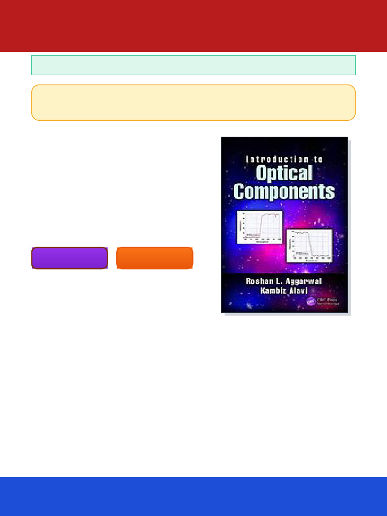 Introduction to optical components First Edition Aggarwal fully ...