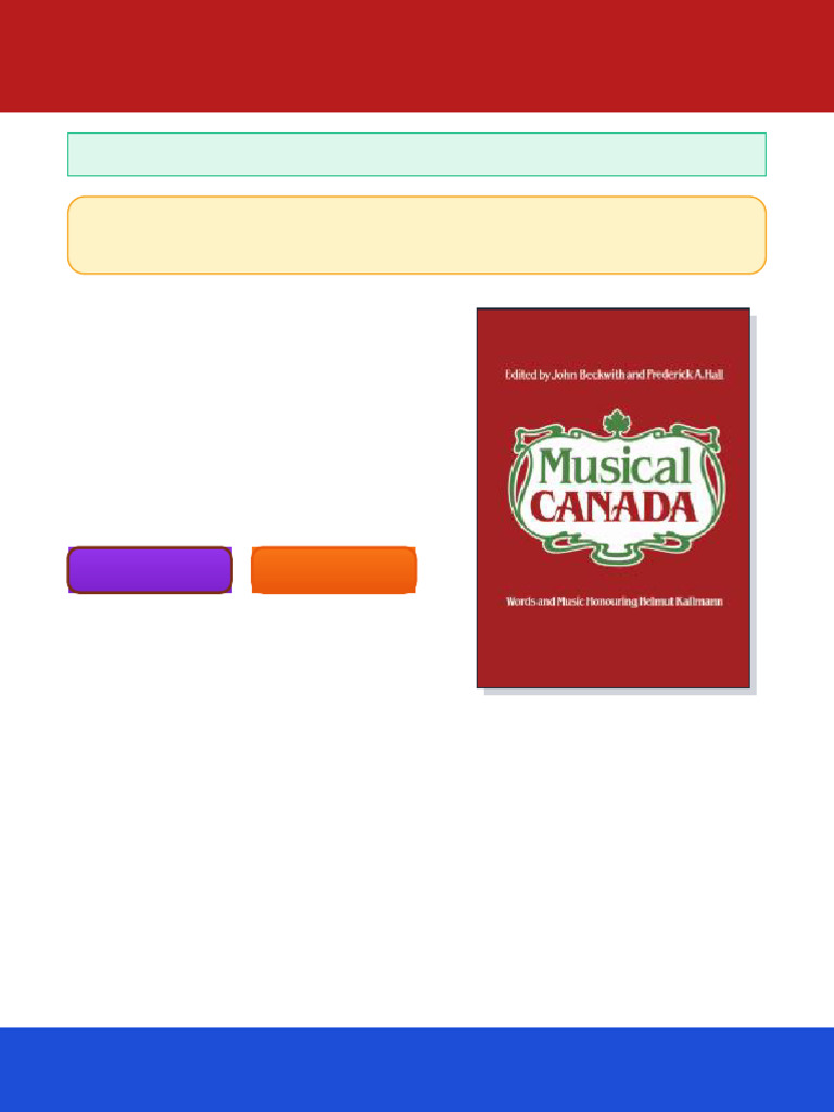 Musical Canada Words and Music Honouring Helmut Kallmann 1st Edition ...