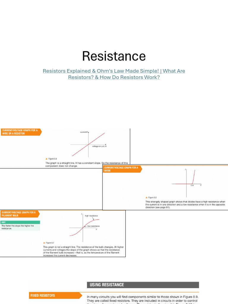 Resistance - Student | PDF