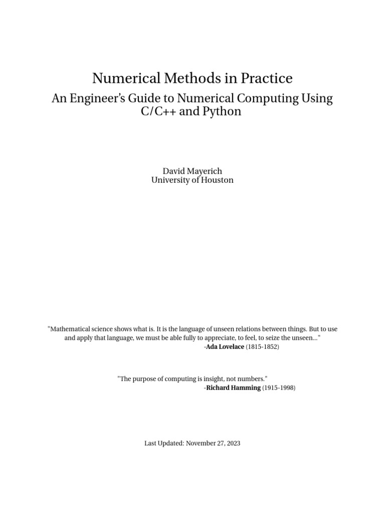 Numerical Methods for Engineers Guide | PDF | Tensor | Matrix (Mathematics)
