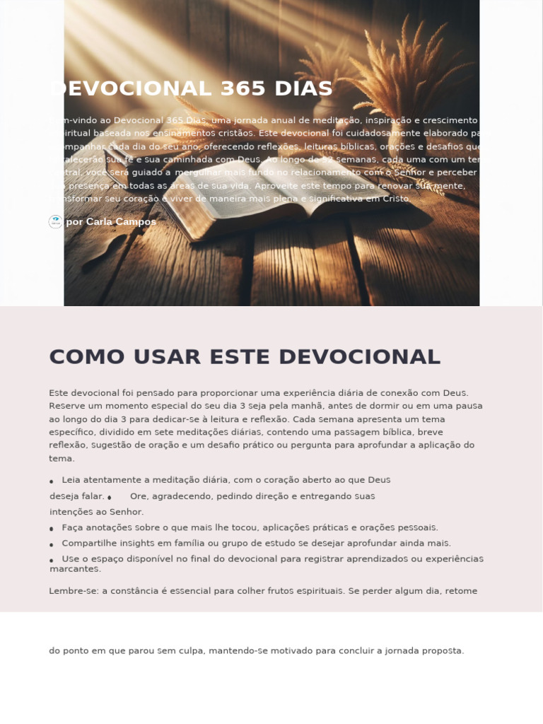 Devocional 365 Dias | PDF | Oração | Fé