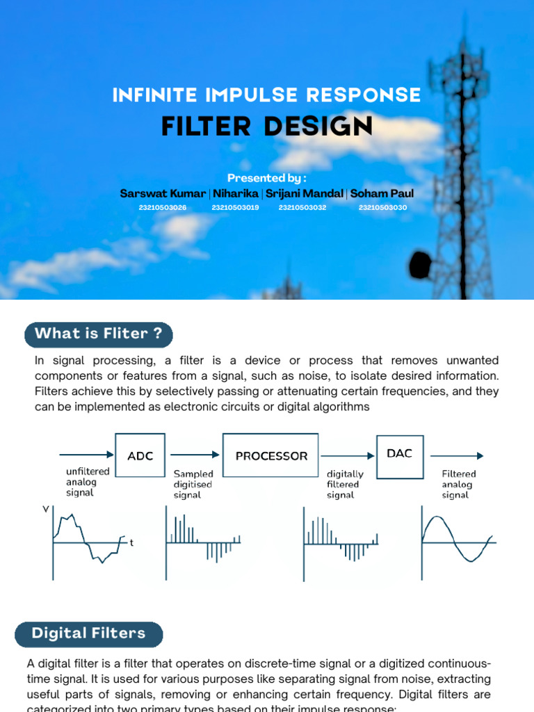 IIR Filter Design in Signal Processing | PDF | Low Pass Filter ...