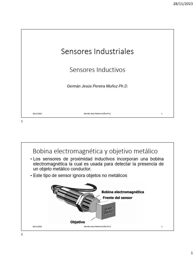 Sensores Inductivos: Funcionamiento y Tipos | PDF | Inductor ...