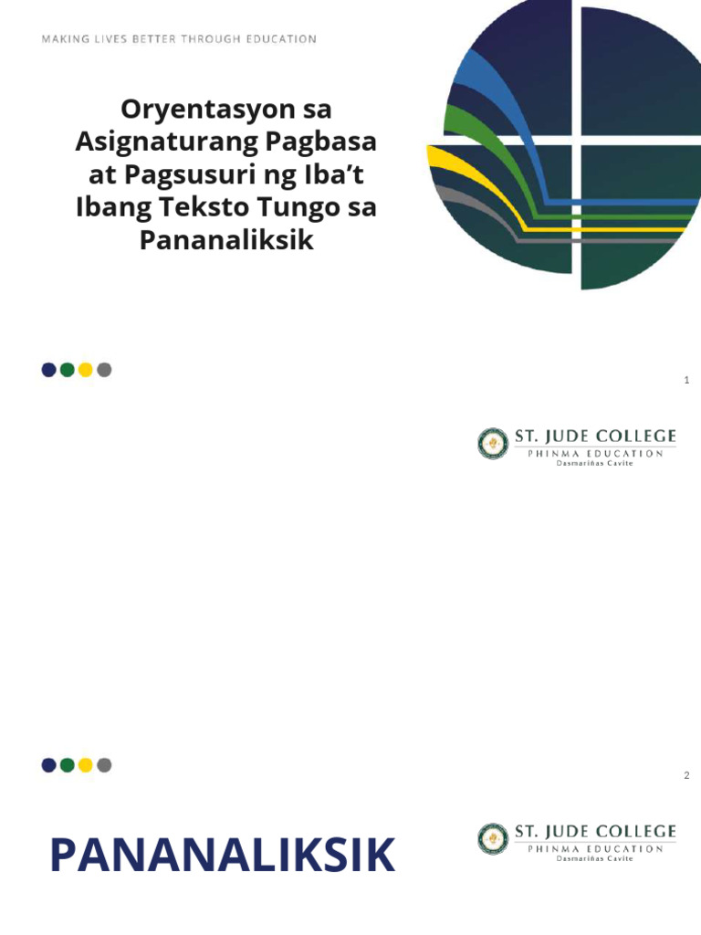 Aralin 1 Pagbasa Pdf