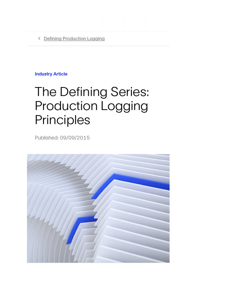 Understanding Production Logging Techniques | PDF | Pressure ...