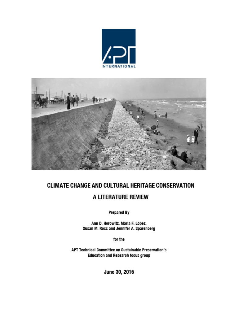 APT TC-SP Literature Review Climate Change Cultural Heritage ...