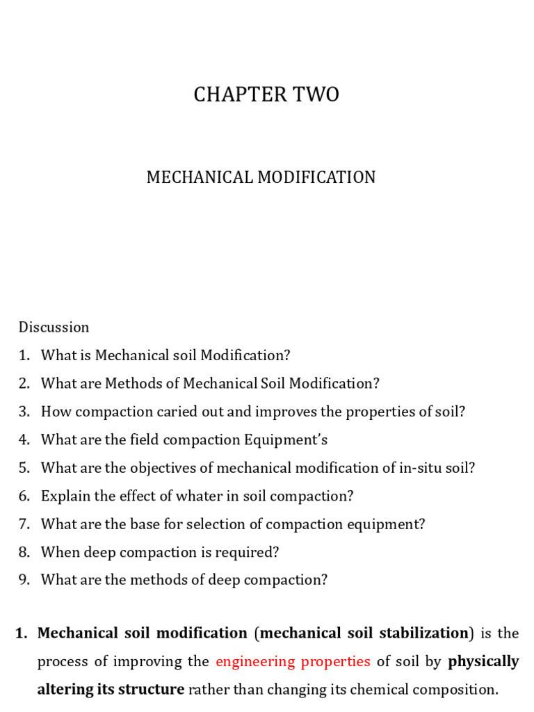 Mechanical Soil Modification Techniques | PDF | Soil | Silt