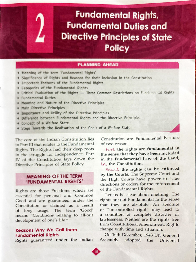 Fundamental Rights and Duties | PDF