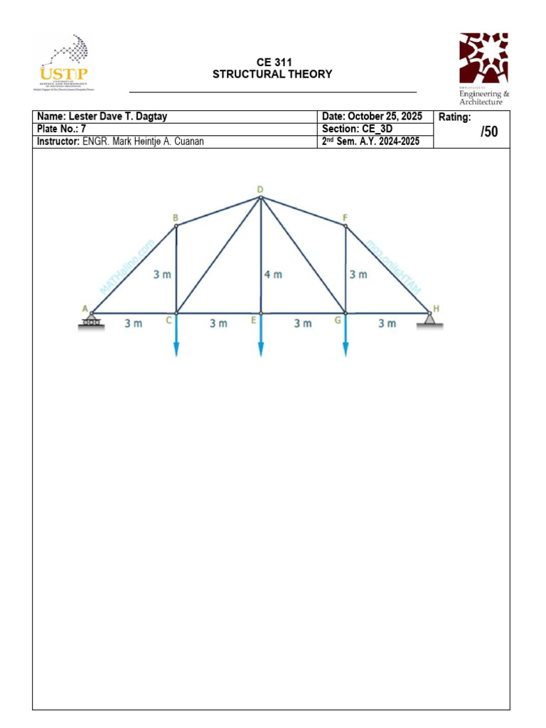 Structural Theory Analysis for CE 311 | PDF