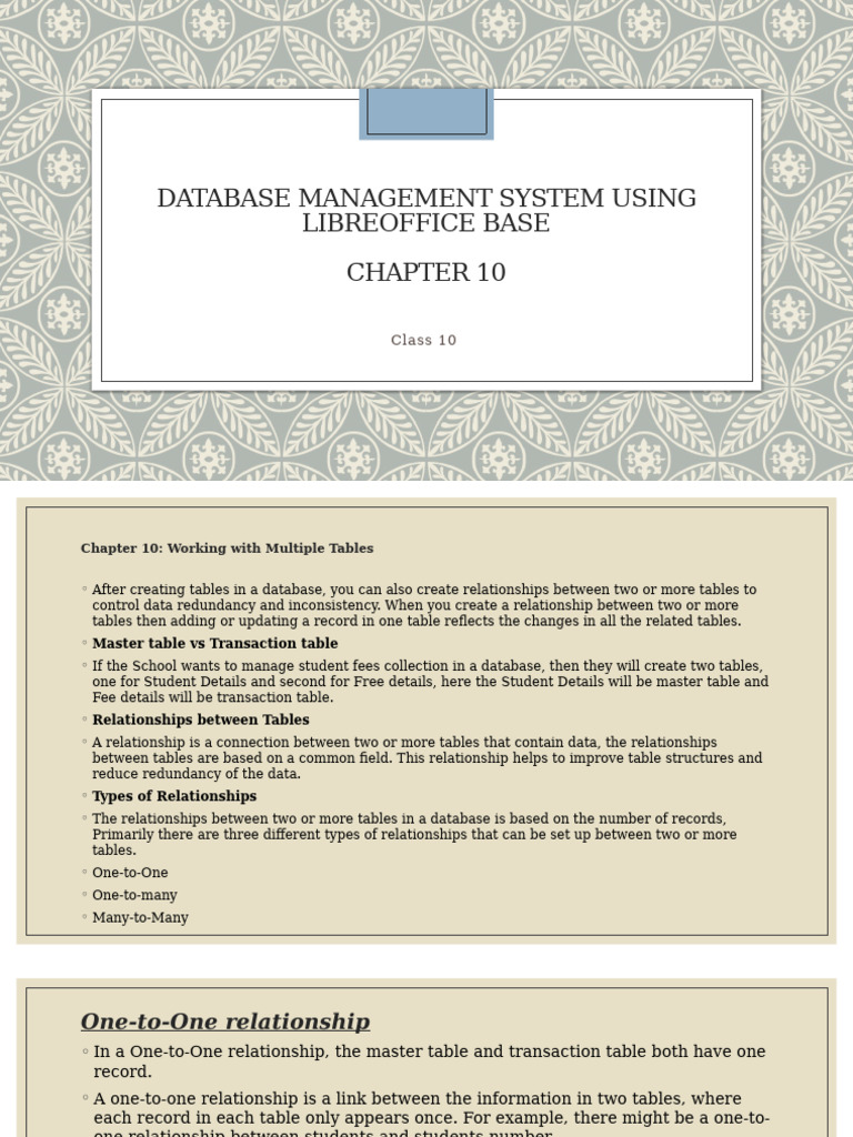 DBMS using LibreOffice Base | PDF | Data Model | Information Science