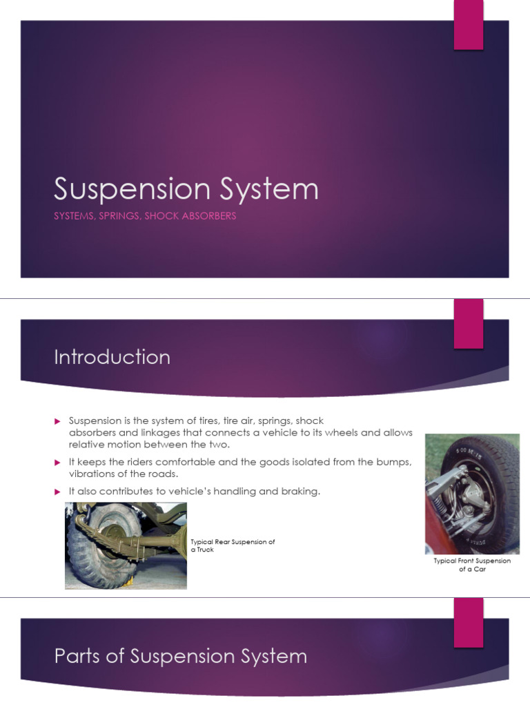 Overview of Vehicle Suspension Systems | PDF