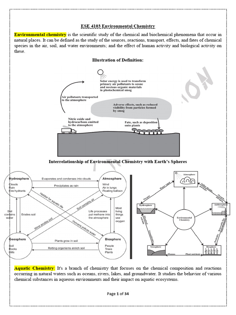 Environmental Chemistry Overview and Benefits | PDF | Air Pollution ...