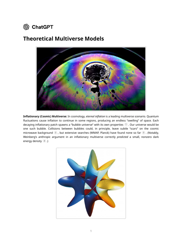 Exploring Theoretical Multiverse Models | PDF | Multiverse | Universe