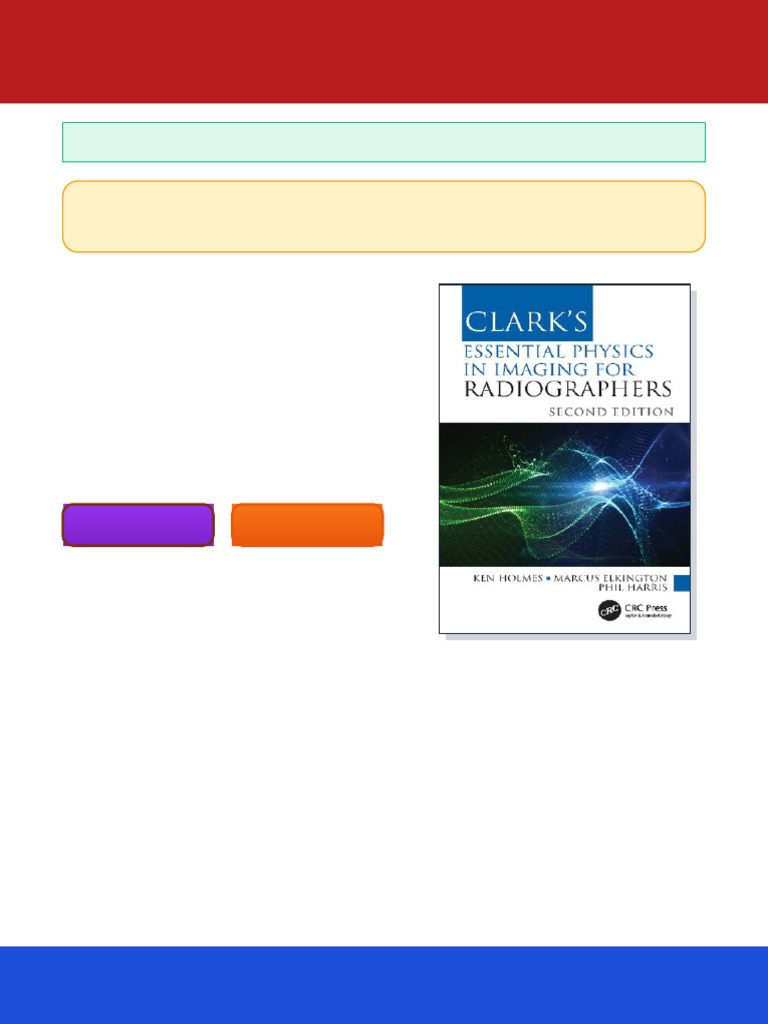 Clark's Essential Physics in Imaging For Radiographers (Clark's ...