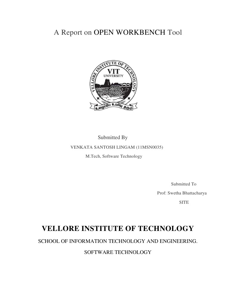 A Report On Tool: Open Workbench | PDF | Business | Technology ...