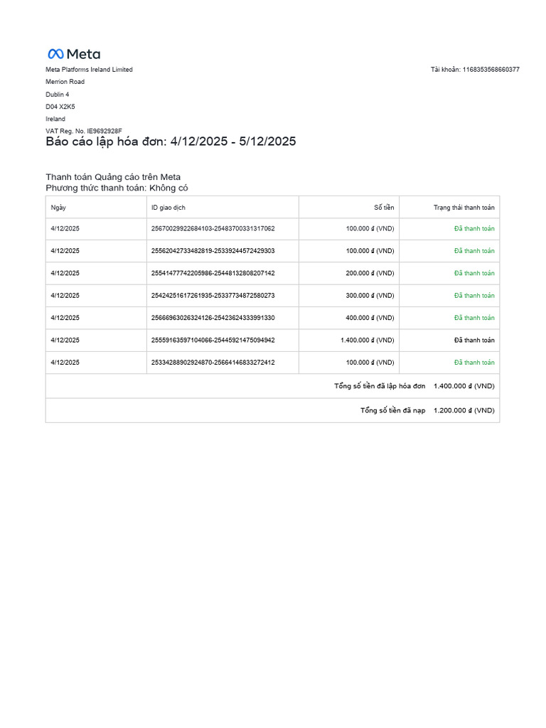 2025 12 04 2025 12 05 - Invoice - Summary | PDF