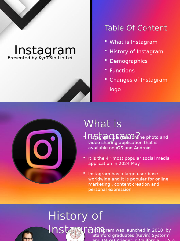 Instagram Overview: History, Demographics & Functions | PDF | Mobile ...