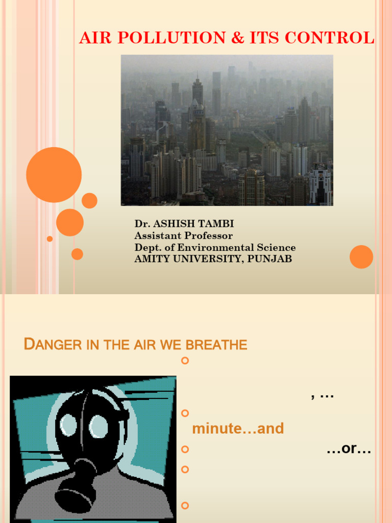 Air Pollution: Sources and Control Methods | PDF | Particulates | Air ...