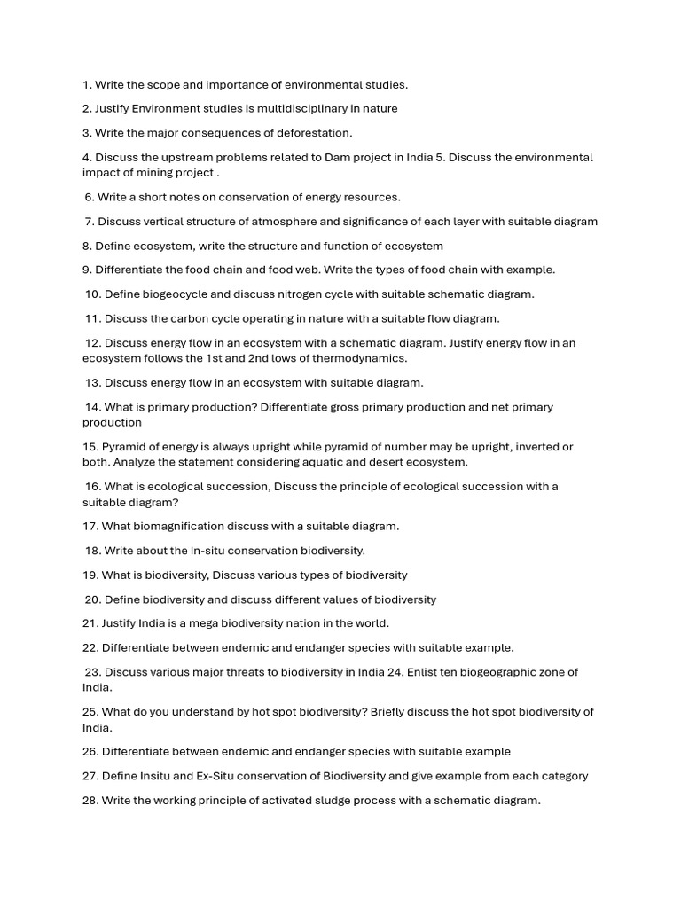 Comprehensive Guide to Environmental Studies | PDF | Ecosystem ...