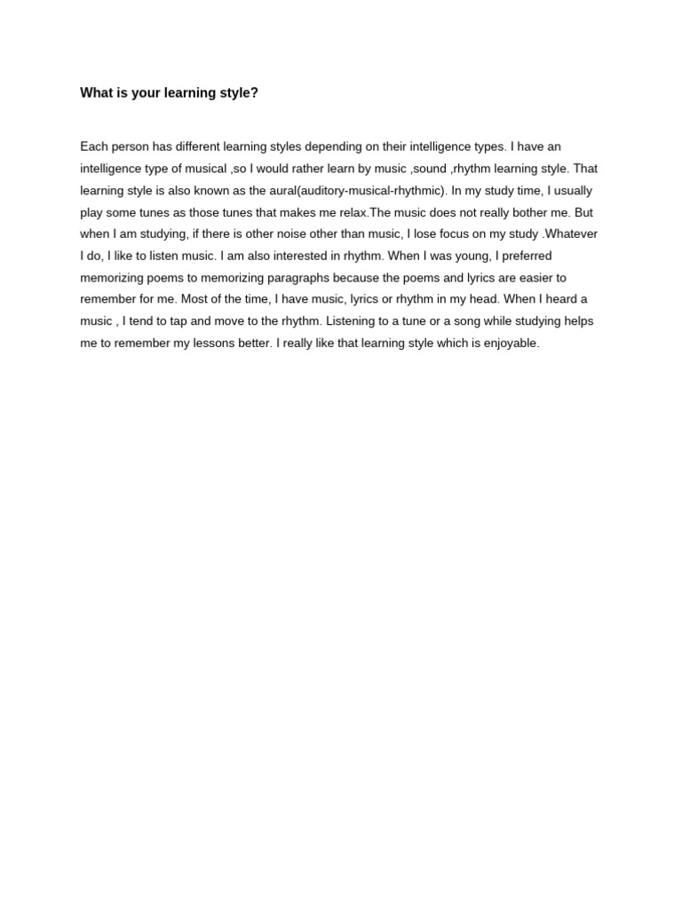 What is Your Learning Style | PDF