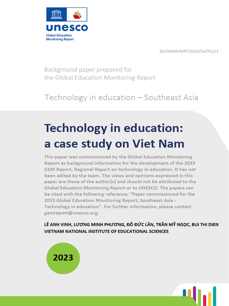 Technology in Education: Vietnam Case Study | PDF | Massive Open Online ...