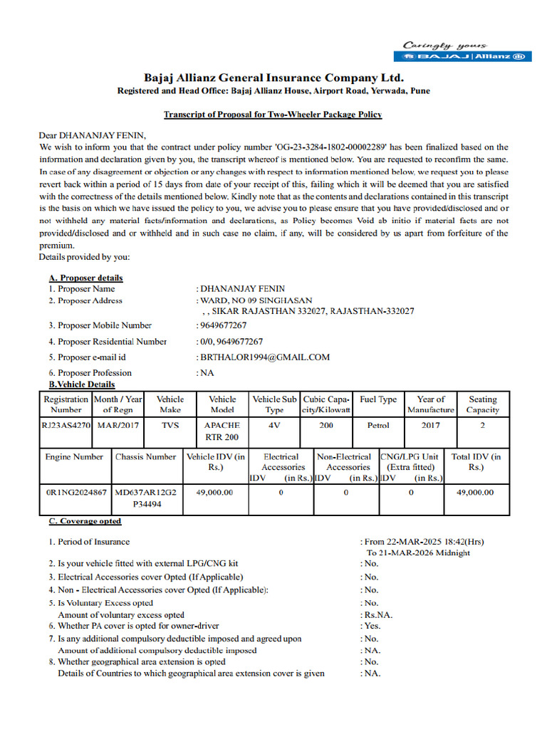 Fenin Insurance | PDF