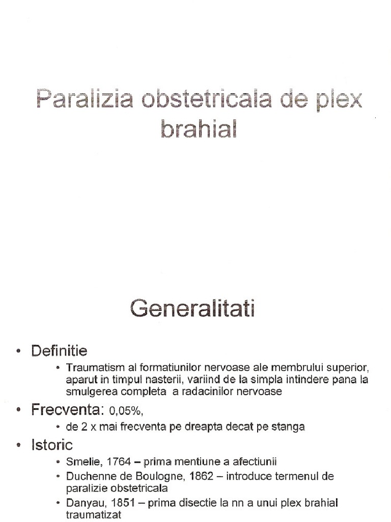 Paralizia de Plex Brahial | PDF