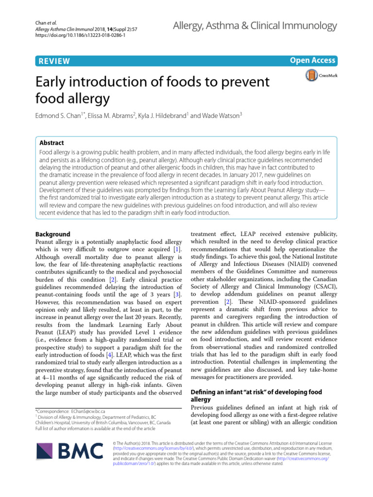 Early Introduction of Foods To Prevent Food Allerg - 241003 - 085436 ...