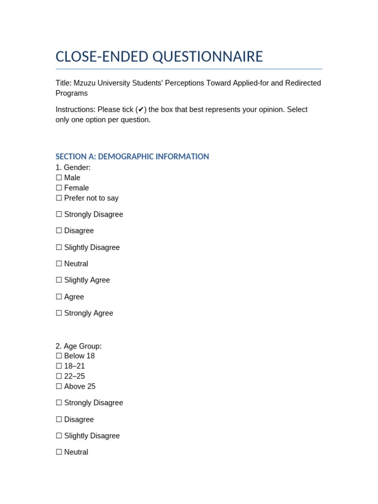 Mzuzu University Questionnaire Boxed | PDF | Chess Theory | Chess