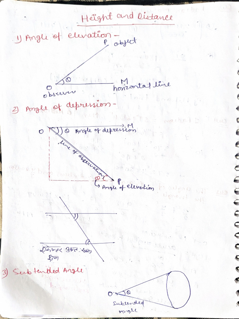 Height and Distance Notes | PDF