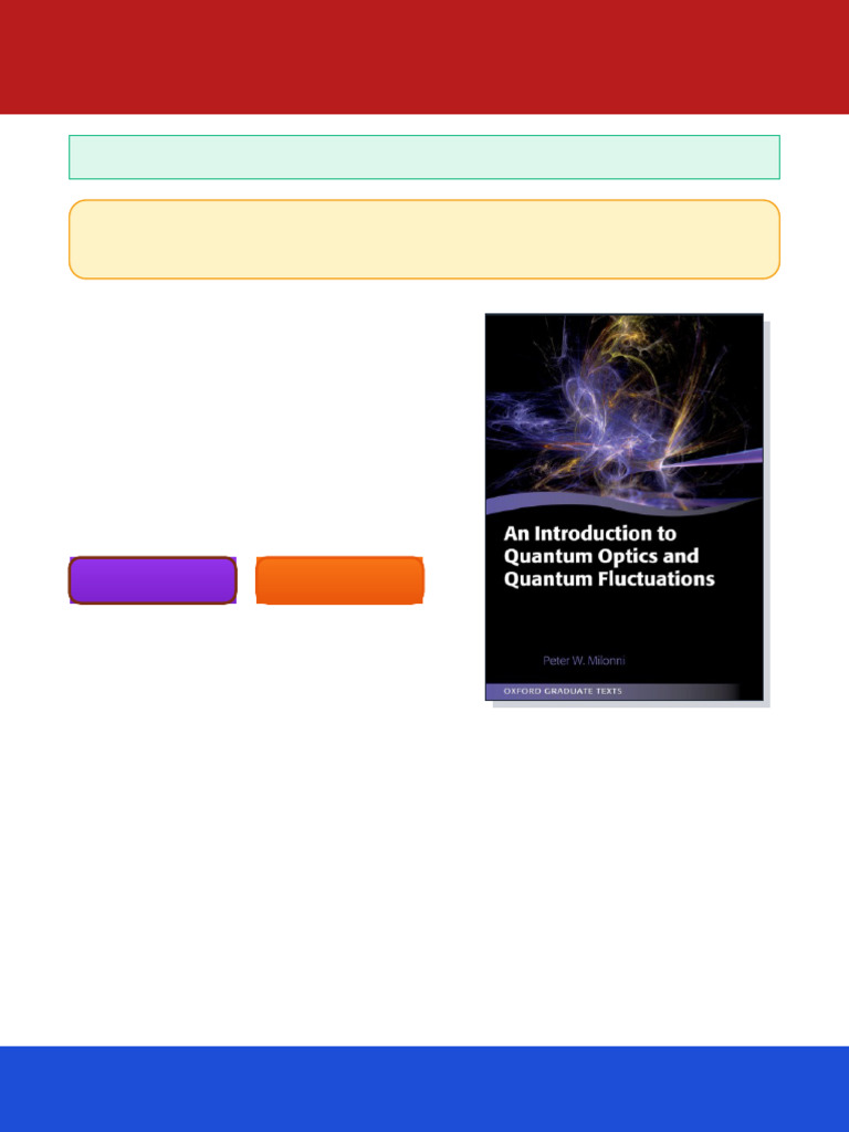 An Introduction to quantum optics and quantum fluctuations First ...