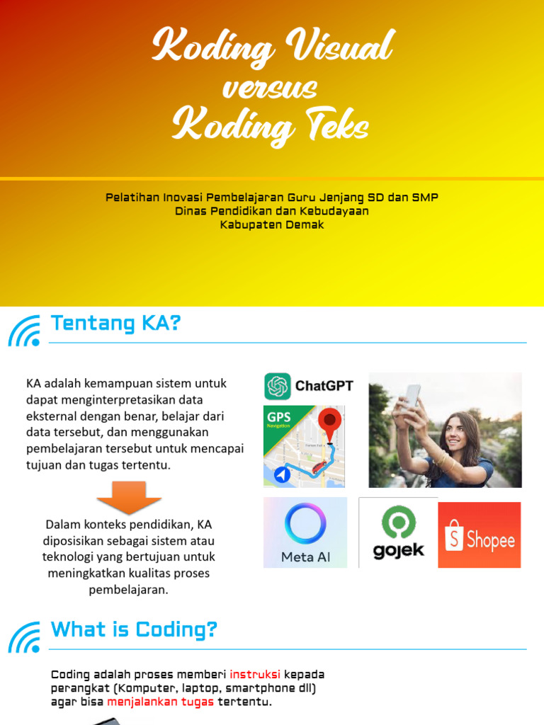 Koding Visual dan Teks untuk Guru SD/SMP | PDF