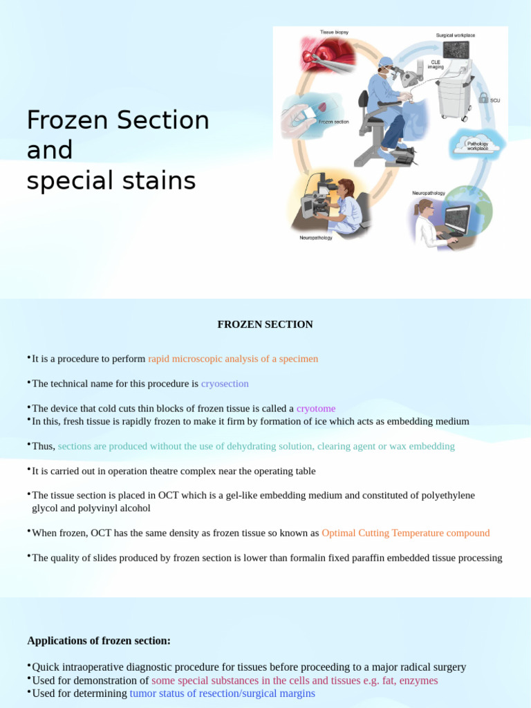 Frozen Section PPT | PDF | Staining