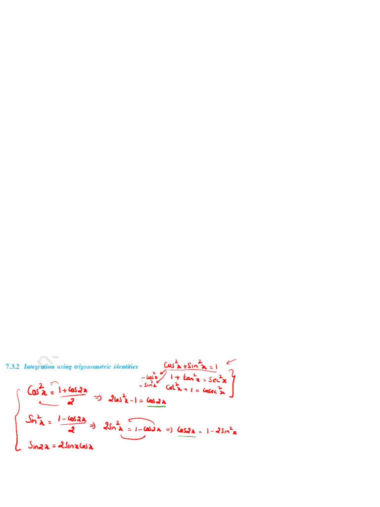 Integration using trigonometric functions | PDF