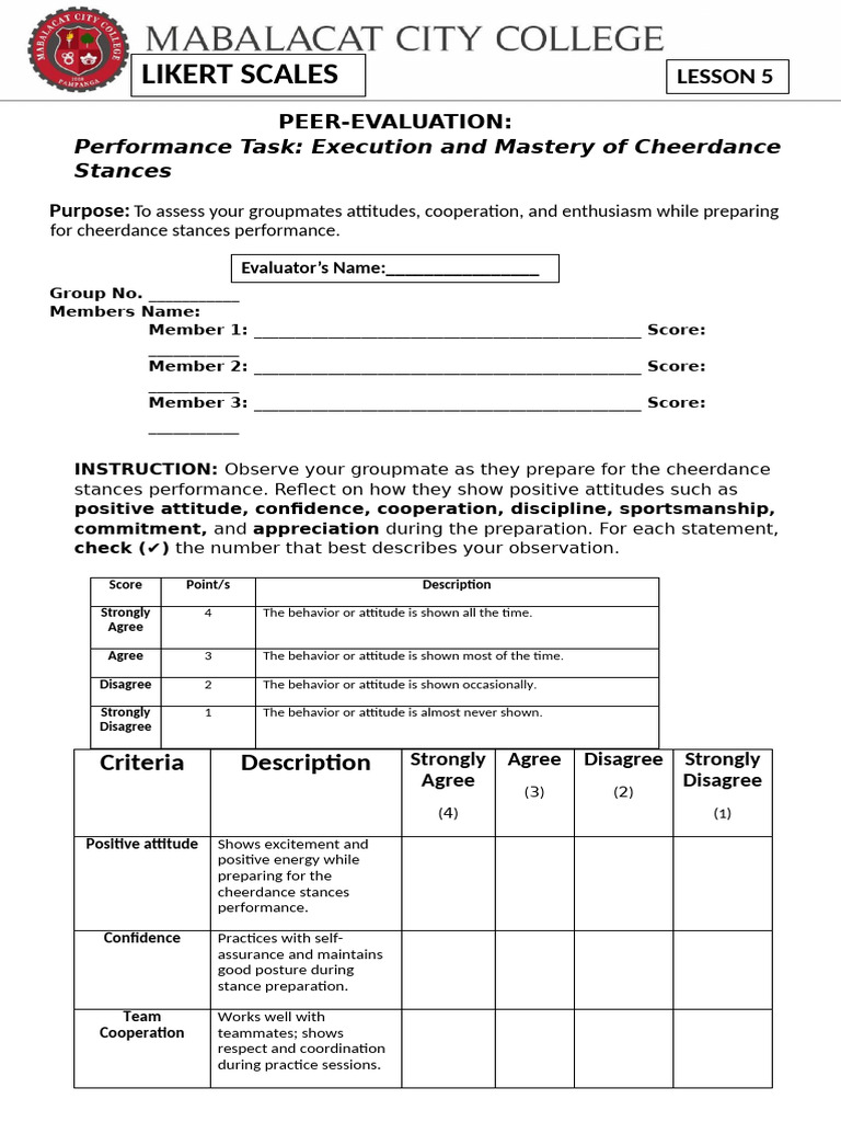Likert Scales Peer | PDF | Learning | Behavior Modification