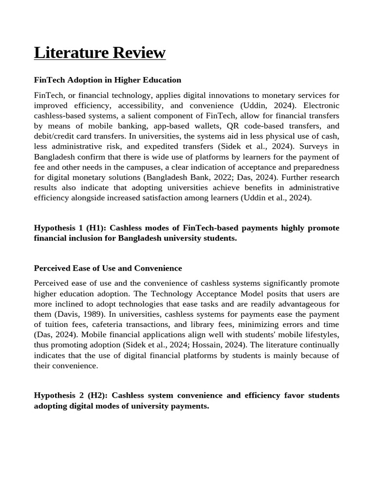 FinTech Adoption in Bangladesh Universities | PDF | Financial ...