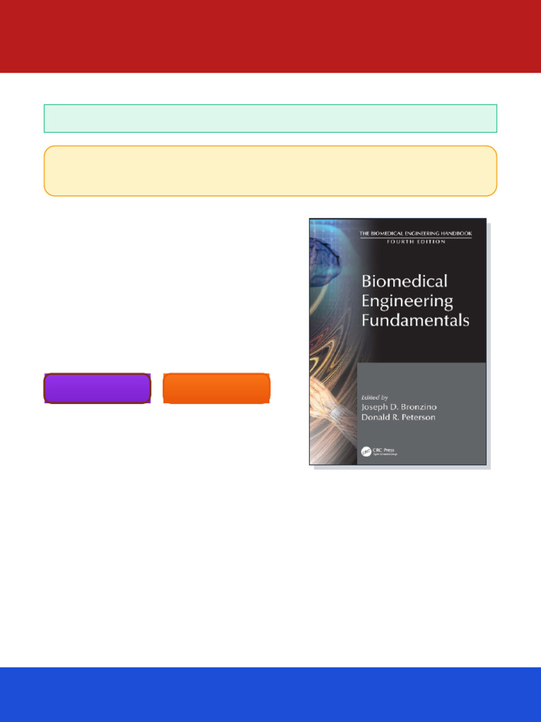 The Biomedical Engineering Handbook Third Edition 3 Volume Set ...