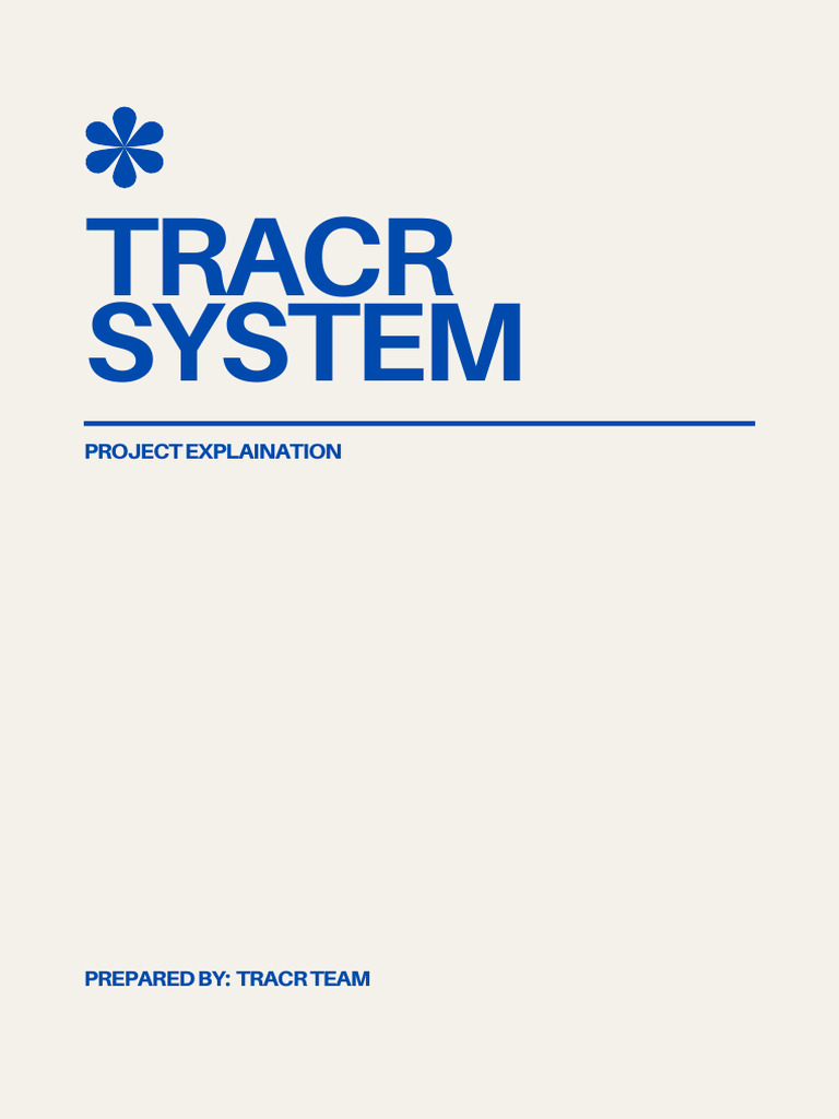 TRACR SYSTEM | PDF | Mobile App | Augmented Reality