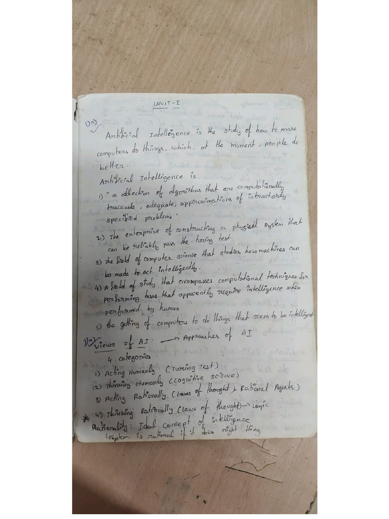 Ai Unit 1 Notes | PDF