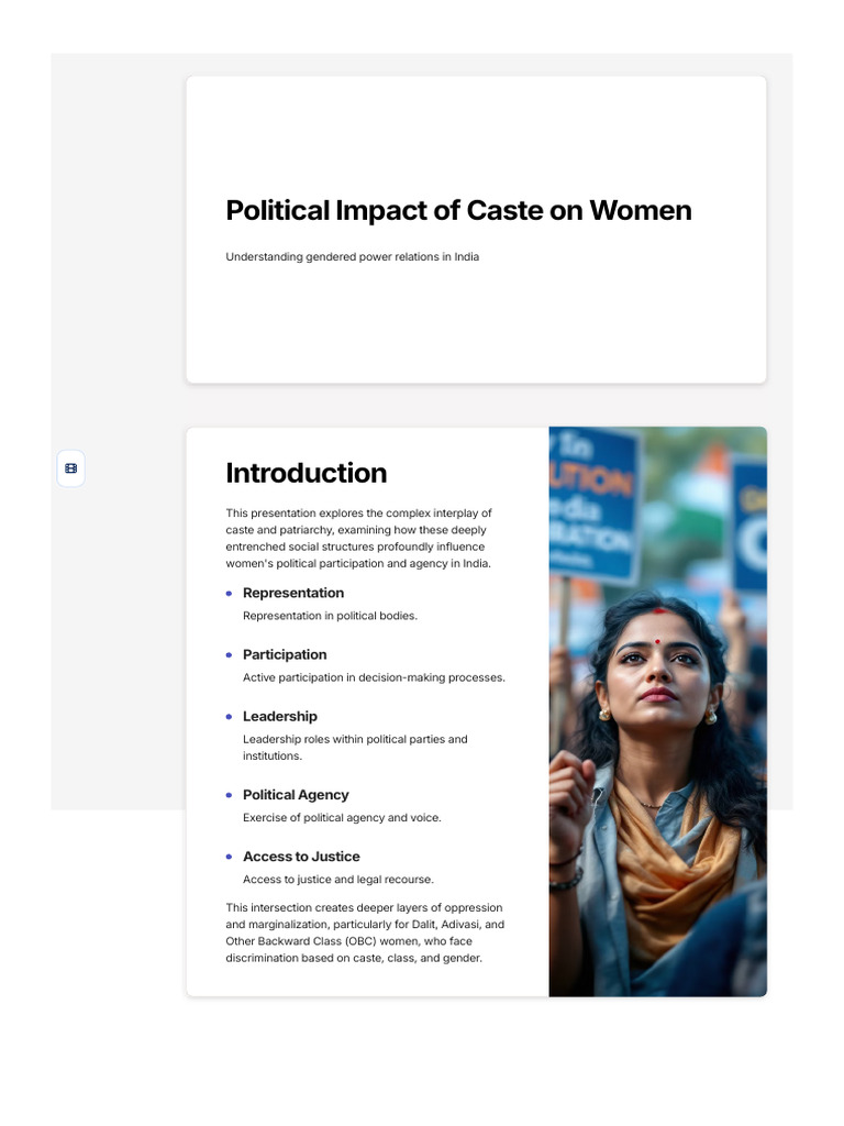 Political Impact of Caste On Women: Representation | PDF ...