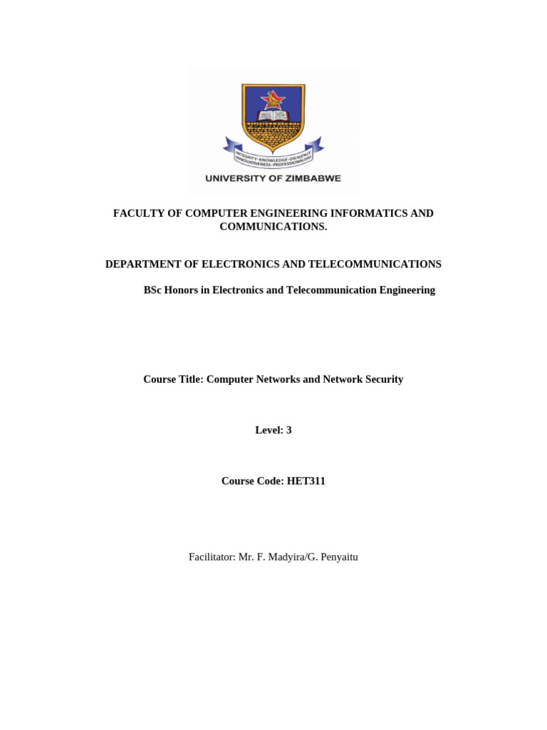 Computer Networks & Security Course Overview | PDF | Computer Network ...